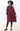 Shaima French Terry Oversized Collared Tunic - Pomegranate/Black
