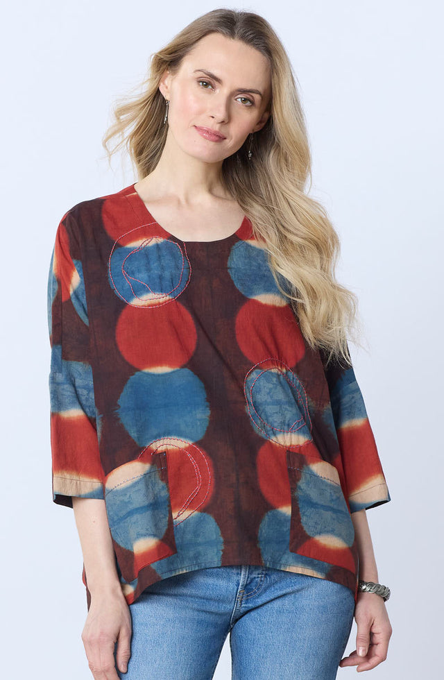 Rimsha Shibori Swing Top - Natural Dye & Hand Embroidery – MarketPlace ...