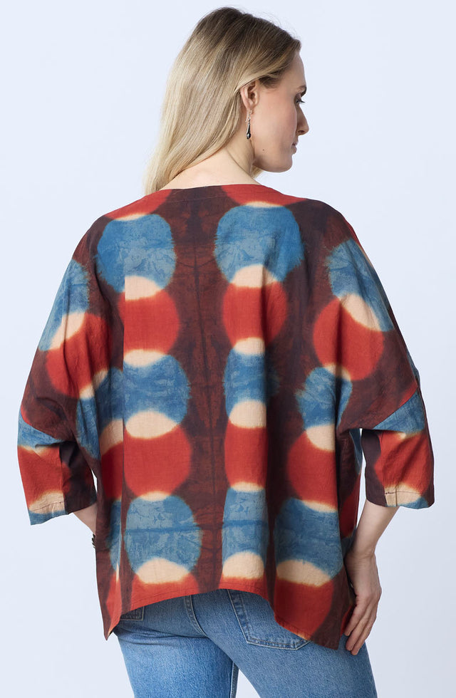 Rimsha Shibori Swing Top - Natural Dye & Hand Embroidery – MarketPlace ...