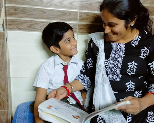 Rashmi Sharma and her son