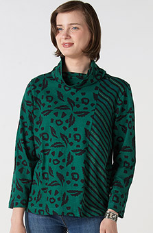 Cowl Pullover - Evergreen heather