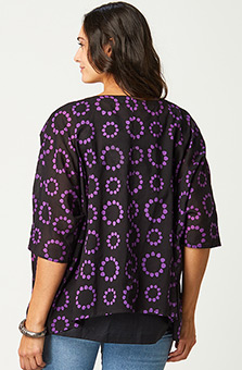 Lavani Shirt - Black/Purple