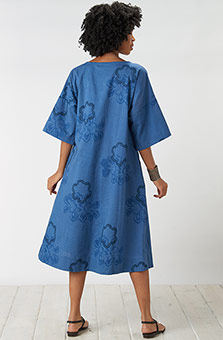 Kanika Organic Dress - Ink blue